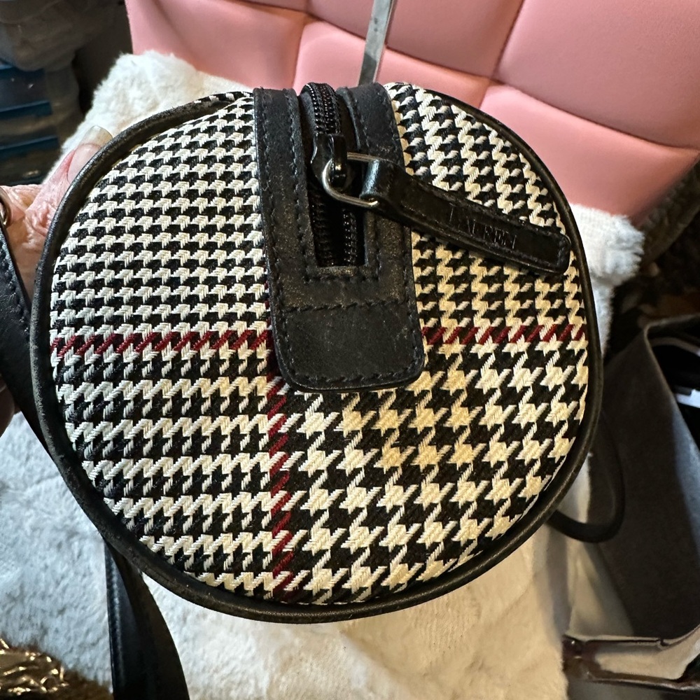 Ralph Lauren Black and White Houndstooth Shoulder Bag - Picture 4 of 4